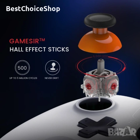 Безжичен контролер GameSir Nova Lite 2.4G Bluetooth Hall Effect спусъци турбо, снимка 8 - Джойстици и геймпадове - 54090568