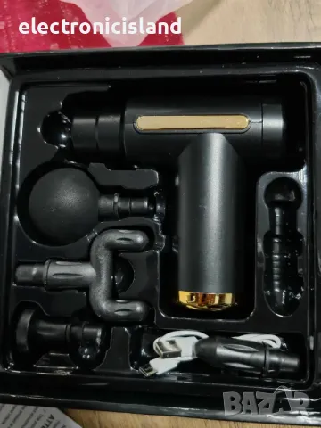 Акумулаторен ръчен Пистолет за масаж и възстановяване, дълбокотъканен с 4 масажни глави и 6 степени, снимка 11 - Медицинска апаратура - 48105280