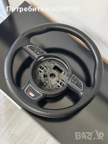 Трилъчев кожен мулти волан за Audi S Line, снимка 3 - Части - 55858864