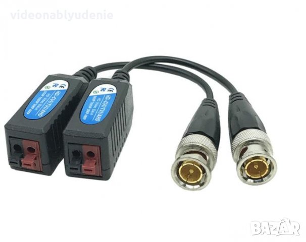 8KV ULTRA FULL HD Video Balun за 1/2/3/4/5MP HD-CVI/AHD/HD-TVI/CVBS Камери >60dB BNC75/UTP100Оhms, снимка 2 - Комплекти за видеонаблюдение - 32079385