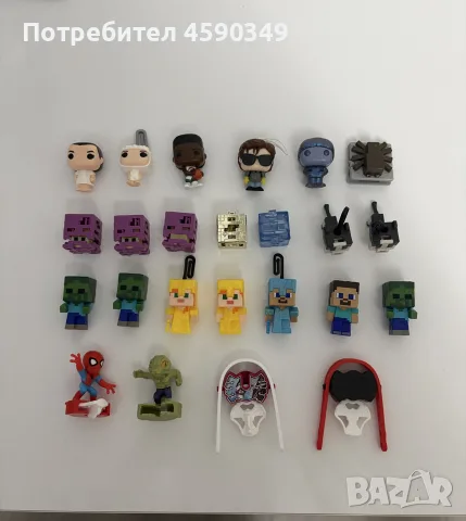 Kinder Joy фигурки Minecraft/Spiderman/Stranger Things, снимка 2 - Колекции - 53520597