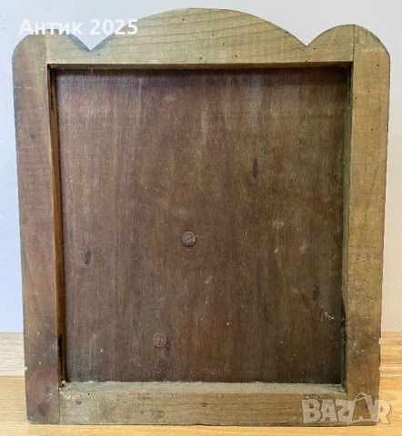 Винтидж стенна религиозна композиция „Мадона в молитва“, дърво, гипс, снимка 5 - Антикварни и старинни предмети - 53230803