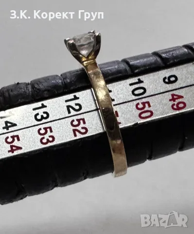 Дамски златен пръстен 14К 585-1,20 г, снимка 8 - Пръстени - 55817640