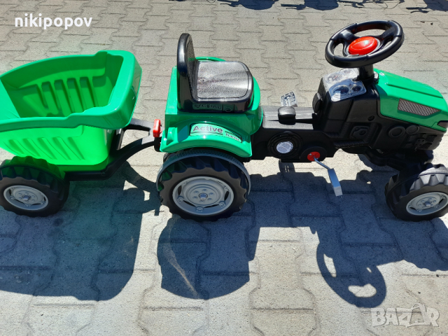 PILSAN зелен детски трактор ACTIVE с ремарке, снимка 3 - Коли, камиони, мотори, писти - 44585963