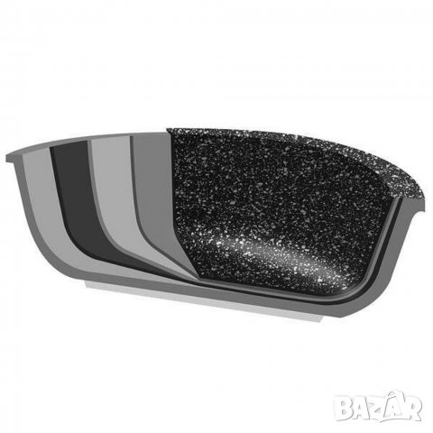 Голяма тенджера със стъклен капак обем 7л Ø 28см STONELINE Германия, снимка 4 - Съдове за готвене - 39671437