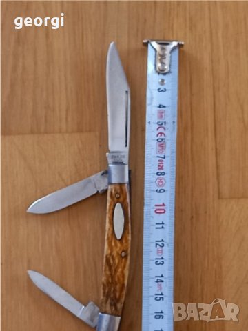 Джобен нож с рогови чирени , снимка 10 - Ножове - 38740981