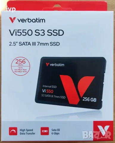 НОВ SSD VERBATIM VI550 S3 2.5" 256 GB , снимка 2 - Твърди дискове - 55768143