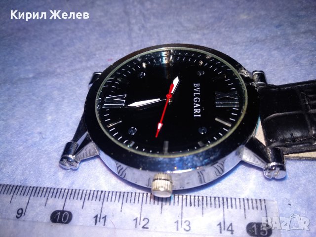 BVLGARI КВАРЦОВ ФЕШЪН МОДЕЛ РЪЧЕН ЧАСОВНИК ХУБАВА РЕПЛИКА с КАИШКА 32489, снимка 7 - Мъжки - 40443758