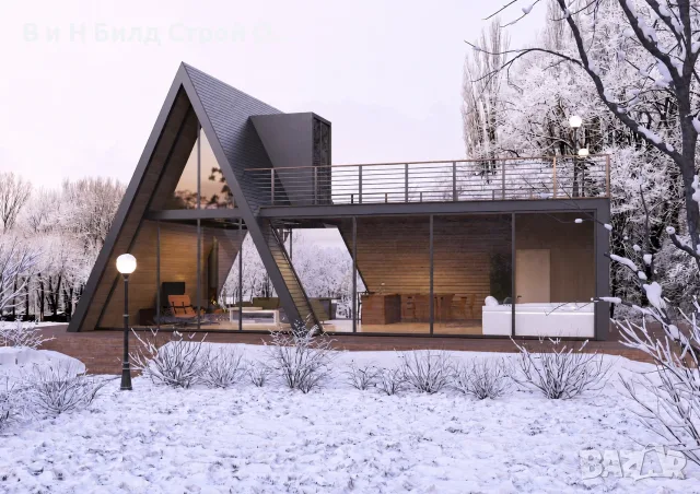 Сглобяема къща A-Frame 96 м² | Всичко включено до етап ТАПА, снимка 2 - Монтажи - 55825780