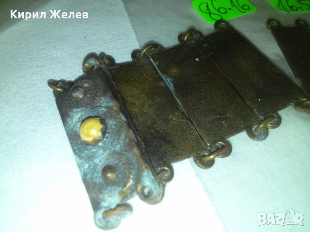 СТАРА БРОНЗОВА ВЪЗРОЖДЕНСКА ГРИВНА с КАМЪНИ 14206, снимка 9 - Антикварни и старинни предмети - 29604829