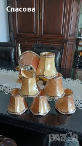 Текстилни, чашки , шапки за абажур, полилей, нощна лампа или лампион. 