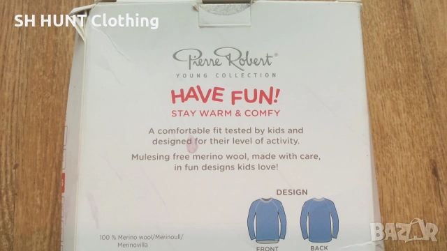Pierre Robert Kids Thermo 100% Merino Wool размер 5-6 г / 110 - 116 см детска термо блуза - 1595, снимка 6 - Детски Блузи и туники - 52655173