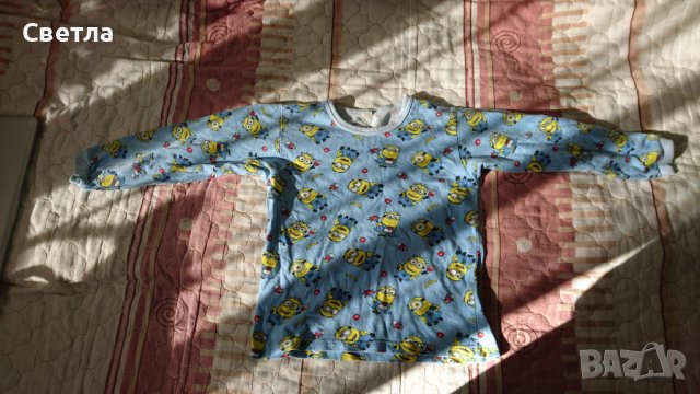 Ватирана пижама с миньони за ръст 122-134 см., снимка 2 - Детски пижами - 38260361