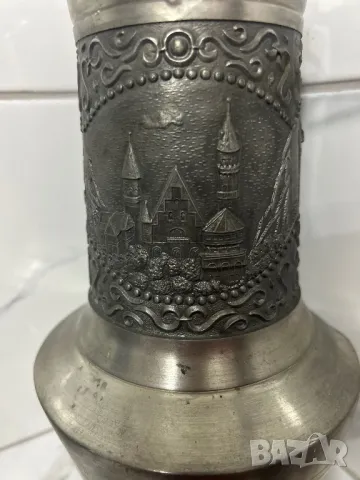 Стара халба  за вино/ бира  от калай Antik * Vintage, снимка 6 - Антикварни и старинни предмети - 48153743