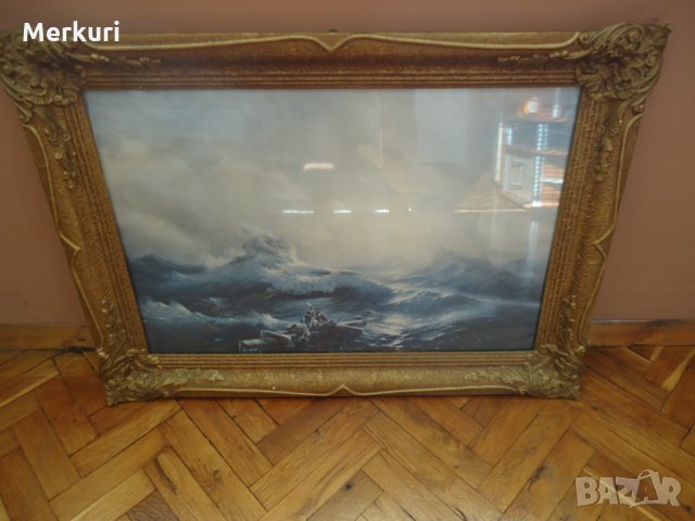 Красива литография ”Корабокрушение”, снимка 11 - Антикварни и старинни предмети - 34141078