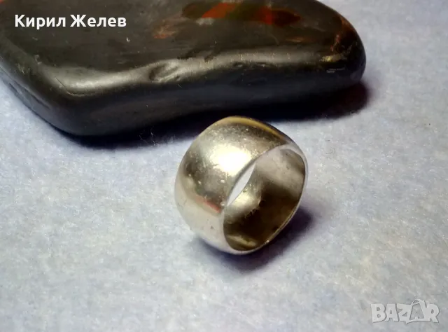 МАСИВНА СРЕБЪРНА ХАЛКА ПРЪСТЕН МАРКОВО СРЕБРО 925 СТИЛНА РЪЧНА АРТ ИЗРАБОТКА 48559, снимка 3 - Пръстени - 49866116