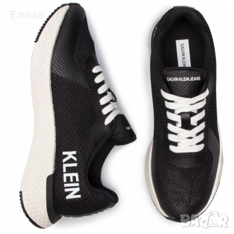 Оригинални стилни модерни сникърси Calvin Klein Amos S0584 Black от САЩ, снимка 2 - Маратонки - 30755663