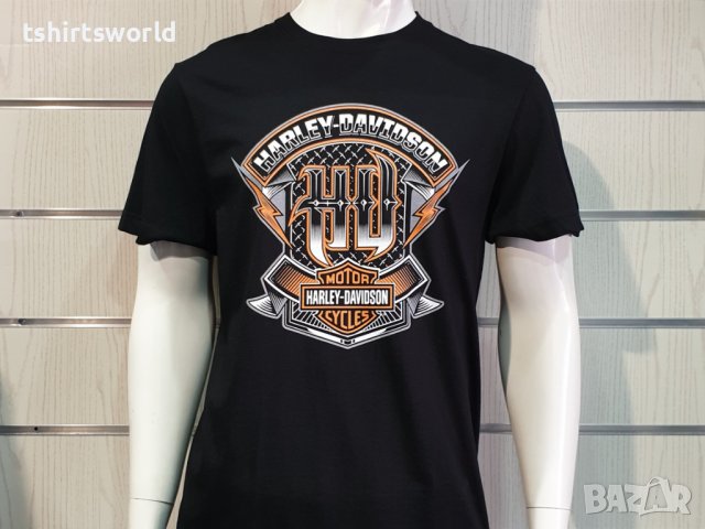Нова мъжка тениска с дигитален печат HARLEY DAVIDSON, мотори в черен цвят, снимка 8 - Тениски - 38996321