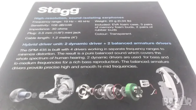 In-ear слушалки Stagg SPM-235, снимка 4 - Слушалки и портативни колонки - 51778509