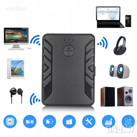 Bluetooth 5.0 предавател и приемник 2в1, снимка 1 - Друга електроника - 39572015
