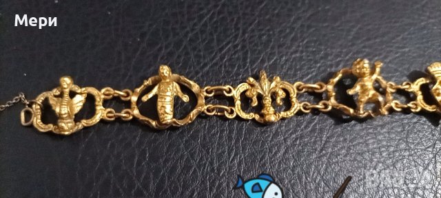 Винтажна позлатена гривна, снимка 7 - Антикварни и старинни предмети - 39062716