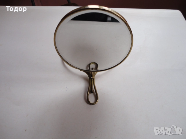 Двустранно бронзово настолно огледало , снимка 4 - Антикварни и старинни предмети - 52836010