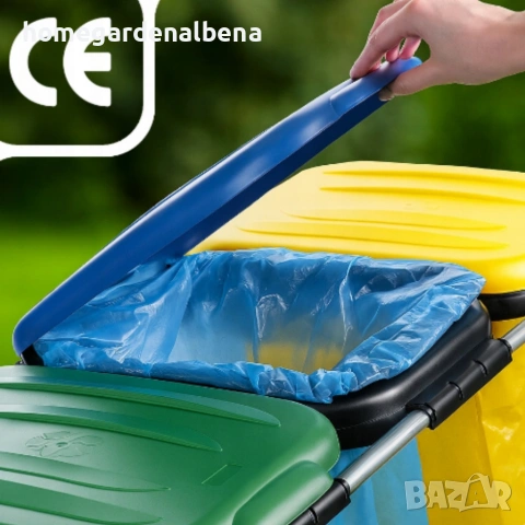 Стойка с капаци за разделно хвърляне на отпадъци - грижа за околната среда, снимка 4 - Органайзери - 54118728