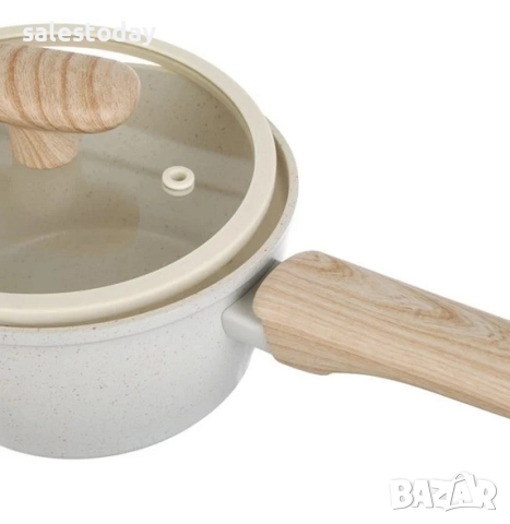 Керамичен тиган с незалепващо покритие + капак, 1л, снимка 2 - Съдове за готвене - 52748277