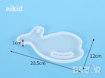 Рибка дъска поднос за сервиране риба силиконов молд форма калъп гипс смола шоколад и др, снимка 3 - Форми - 35373765