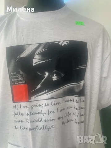 Оригинални, нови тениски с щампа на Ayrton Senna, снимка 2 - Тениски - 56071837