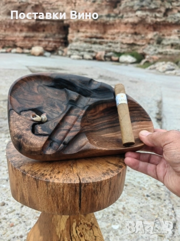 Арт пепелник от орех, снимка 3 - Декорация за дома - 52065987