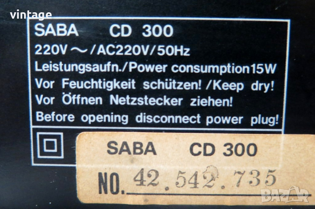set SABA CI 300_CT 300_CD 300, снимка 15 - Аудиосистеми - 44763359