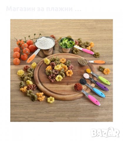 МЕТАЛНИ МЕРИТЕЛНИ ЛЪЖИЧКИ И ЧАШКИ С ЦВЕТНИ СИЛИКОНОВИ ДРЪЖКИ - код 2775, снимка 5 - Аксесоари за кухня - 33918837