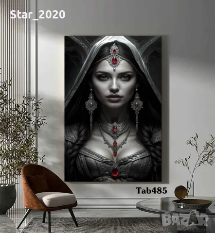 Светеща картина с LED осветление - жената 66