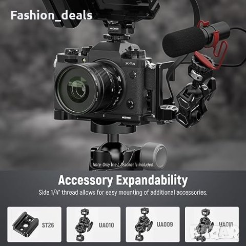 Нова алуминиева разтегателна скоба, съвместима с фотоапарат Fujifilm X-T4, снимка 3 - Чанти, стативи, аксесоари - 42255513