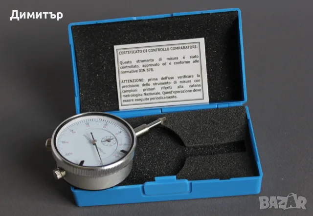 Индикаторен аналогов часовник Fervi C023/N - 0-25 mm, 0.01 mm, снимка 3 - Шублери - 55970172