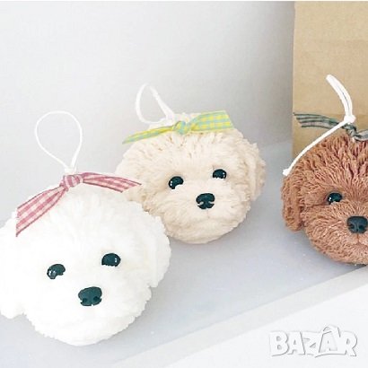 3d Голяма Кучешка глава куче Йорки Пудел силиконов молд форма шоколад гипс декор свещ, снимка 3 - Форми - 37736183