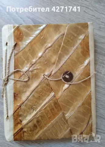 Уникални ръчно изработени тефтери от естествени материали, снимка 3 - Други - 47640312