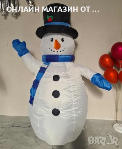 Надуваем светещ снежен човек 2.10м, снимка 3 - Декорация за дома - 47514771