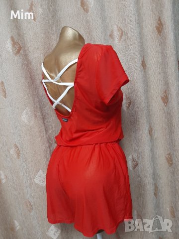 М/ L Ярко червен къс ,прозрачен гащеризон , снимка 4 - Гащеризони - 39633941