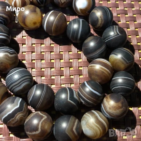 ДЗИ МЪНИСТА  АХАТ ''КОПРИНЕНА НИШКА'' НАНИЗ ОТ 33 БР ТИБЕТ НЕПАЛ , снимка 4 - Други - 40875888