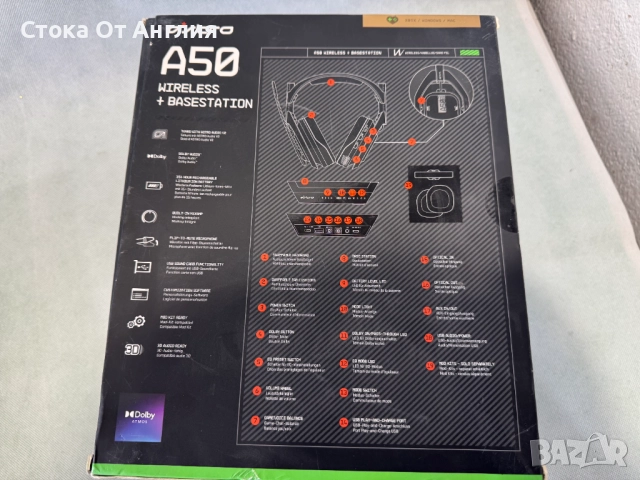 Геймърски слушалки Logitech Astro A50 / 939-001682, снимка 8 - Слушалки за компютър - 52549999