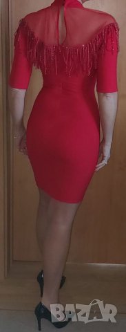 Официална нова червена рокля Fervente , снимка 4 - Рокли - 35233101