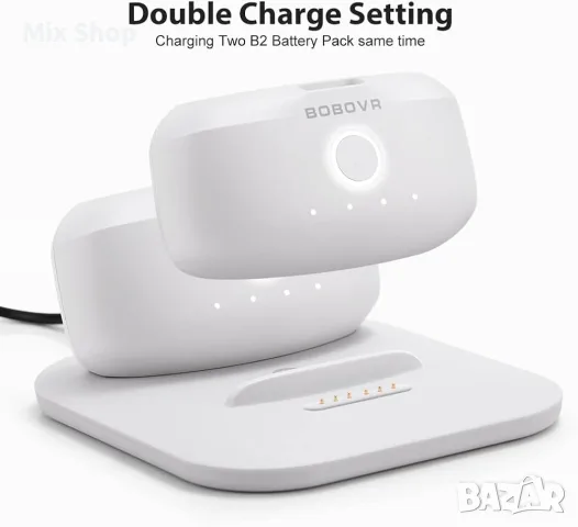 Нов BOBOVR Двойна станция за зареждане за батерия B2, ултратънък дизайн, снимка 2 - Друга електроника - 56191778