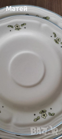 Порцеланова чаша и подложна чинийка* Декор " Патки" , снимка 5 - Чаши - 52265819