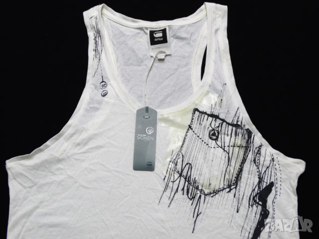 НОВ! G-star Raw Point RT WMN Tank Top Дамски Топ Потник Размер S, снимка 3 - Потници - 37822645