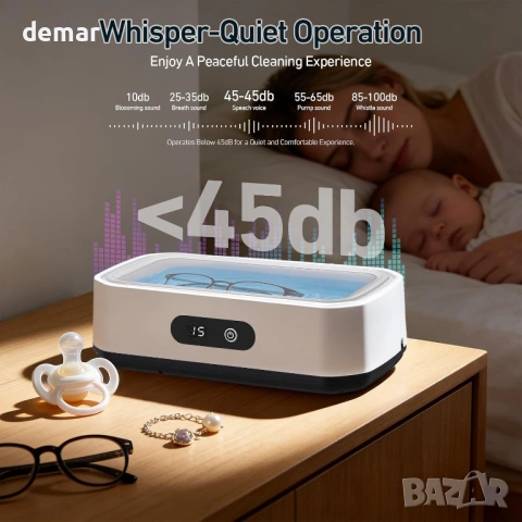 Ултразвуков почистващ апарат, 49 000 Hz и UV, 650 мл, 5 режима, снимка 7 - Други - 54216931