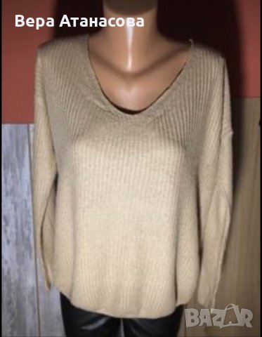 👟⚡️Фешън пуловер в цвят пудра,л размер👉12 лв.💝, снимка 2 - Блузи с дълъг ръкав и пуловери - 31486055