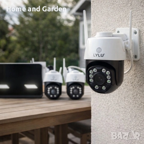 Комплект 4 камери 4K Ultra HD с дисплей – интелигентно засичане на движение и сигурност 🔐📷, снимка 2 - Камери - 53936842