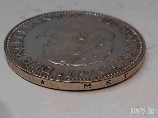 Сребърна монета 2,5 гулдена 1961 г. Холандия, снимка 9 - Нумизматика и бонистика - 30209582